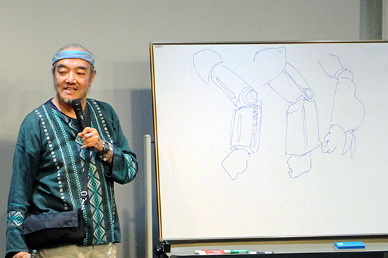 Kazutaka Miyatake talkshow. Photo courtesy of Sunrise.