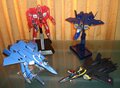 YF-21 GULD y los , VF-22S de MAX, MIRIA y GAMRIN